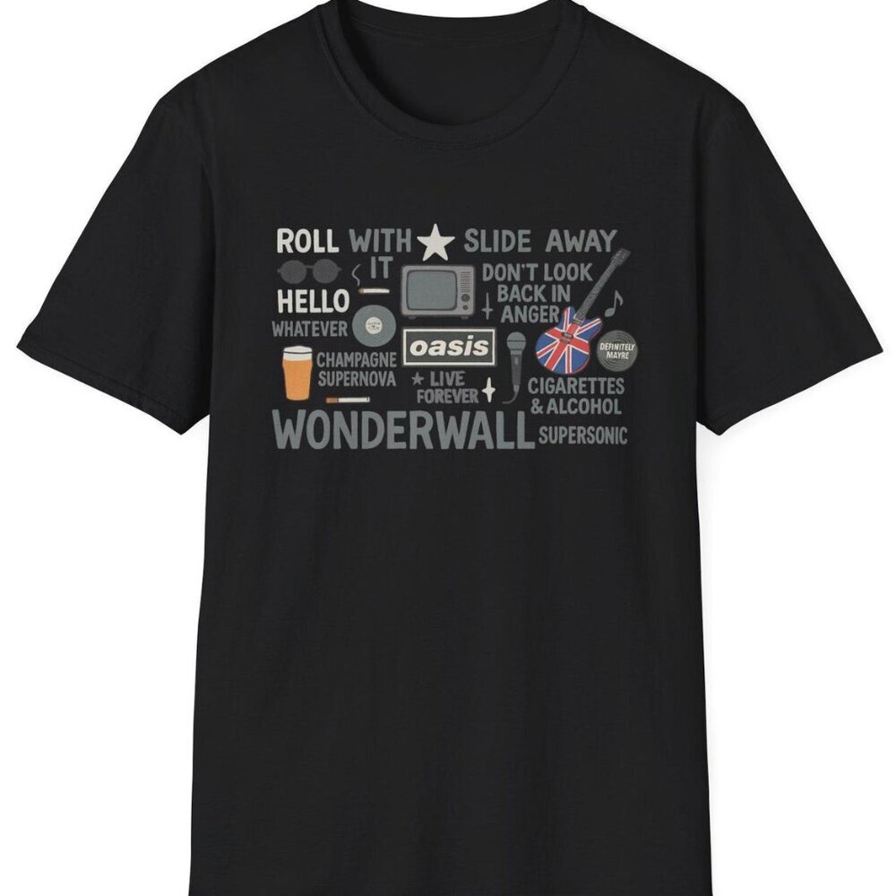Oasis Reunion Concert 2025 Oasis 2025 Tour Shirt, Oasis Tracklist Tee 05